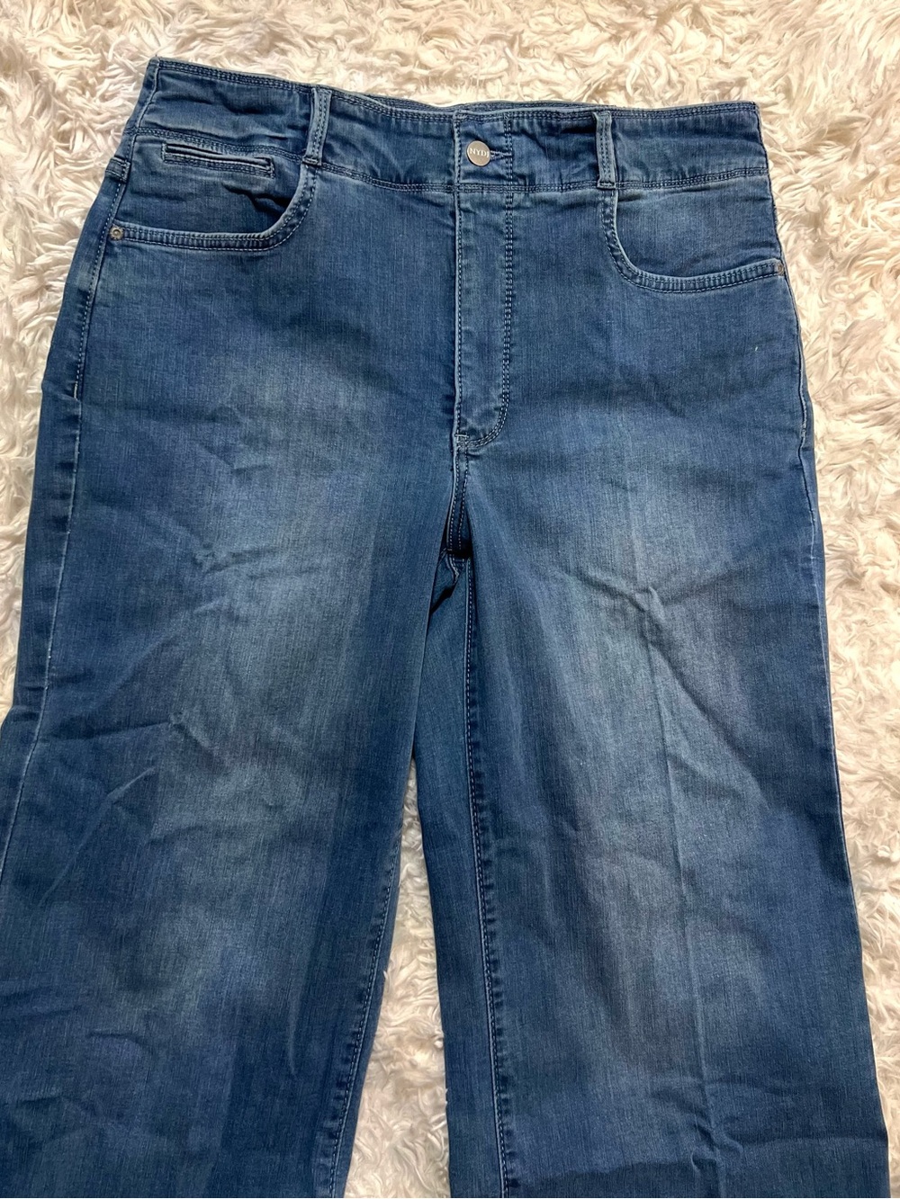 NYDJ Teresa Wide Leg Ankle denim jeans -SZ 12P - Picture 4 of 13